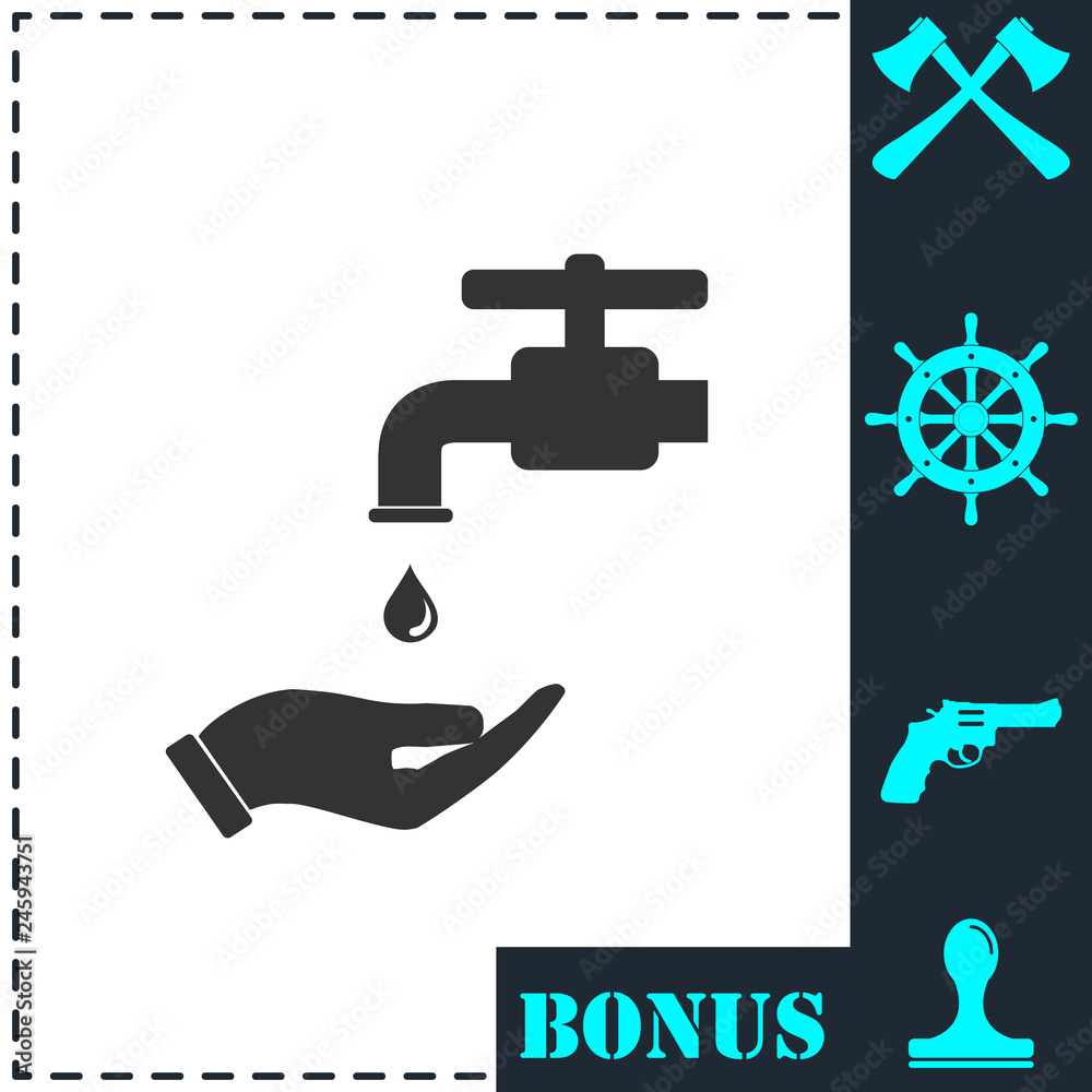 Wash your hands mandatory icon flat Wash your hands mandatory icon flat