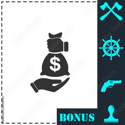 Bribe icon icon flat