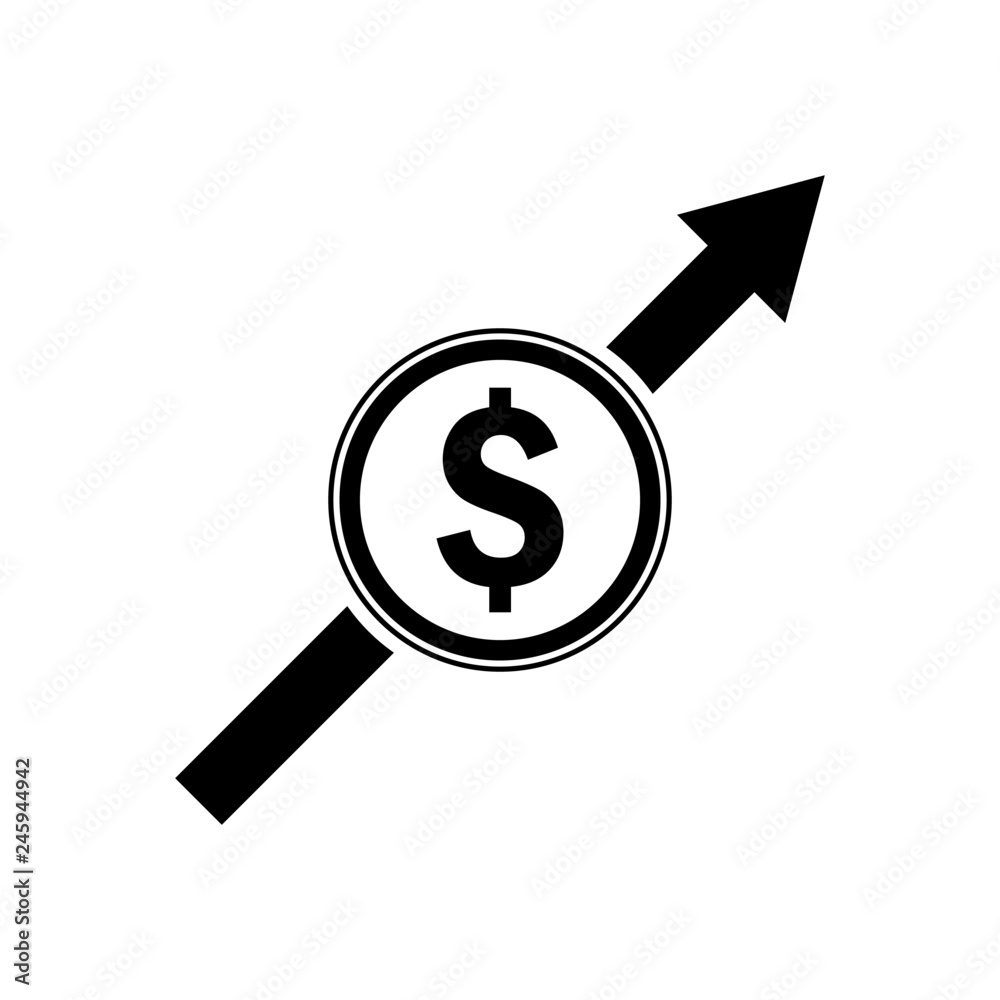 Vector illustration of cash advance, provide money, annual payment, income growth, finance productivity, return on investment, budget planning, accounting concept, audit report, vector flat icon Vector illustration of cash advance, provide money, annual payment, income growth, finance productivity, return on investment, budget planning, accounting concept, audit report, vector flat icon