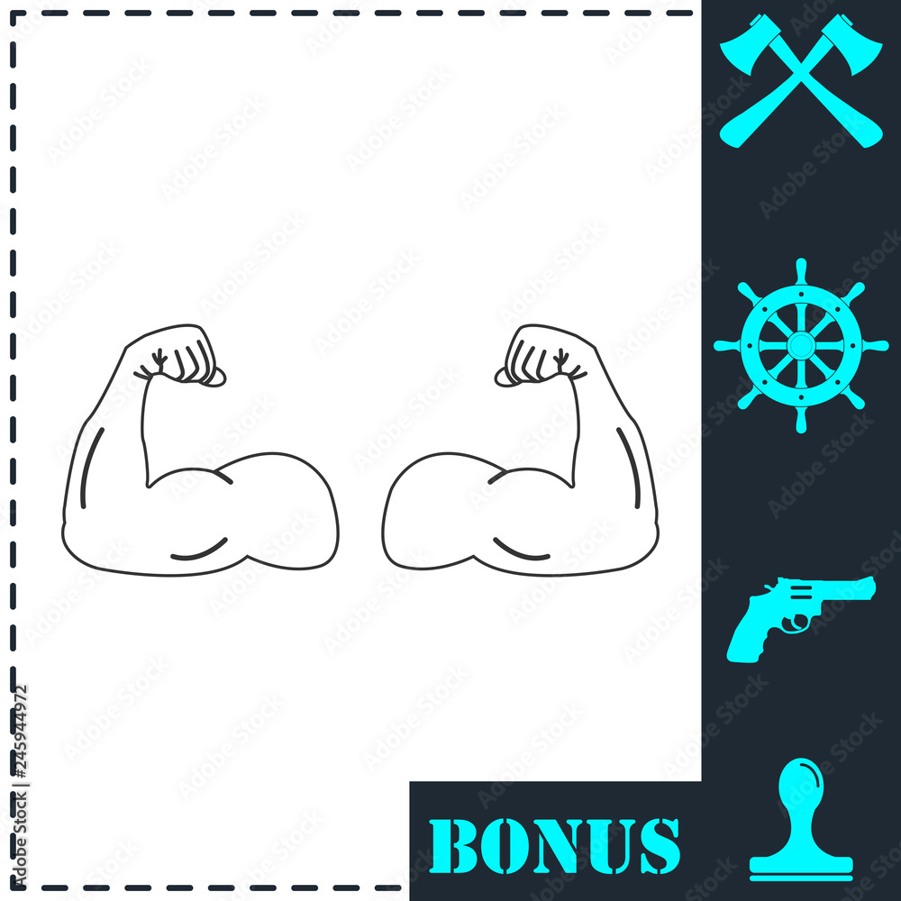 Gym icon flat Gym icon flat