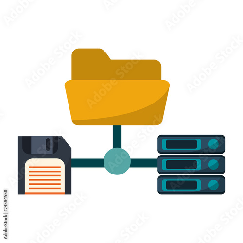 folder and databse with diskette