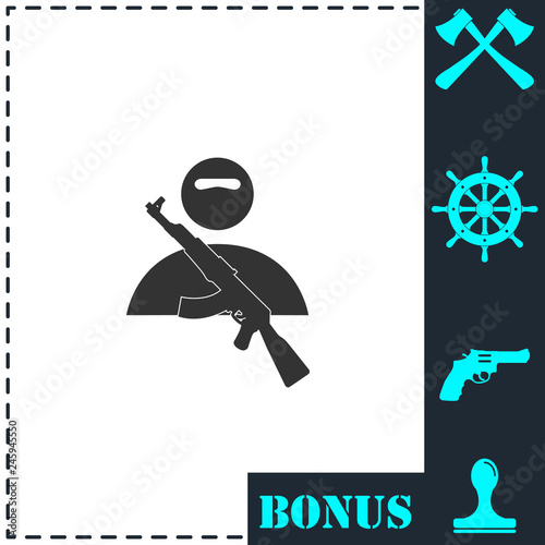 Raider icon flat