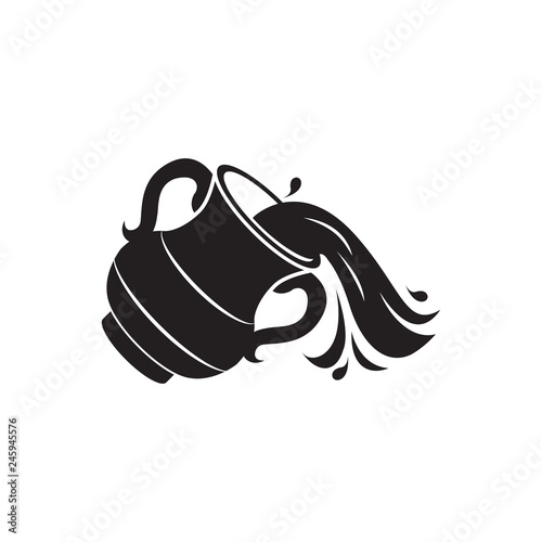 Vector illustration of bucket and water