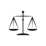 Law symbol scales vector illustration