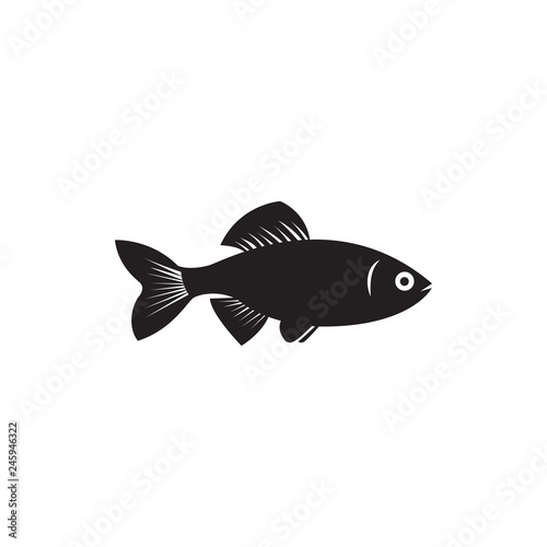 Silhouette of fish vector illustration