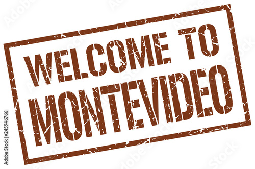 welcome to Montevideo stamp