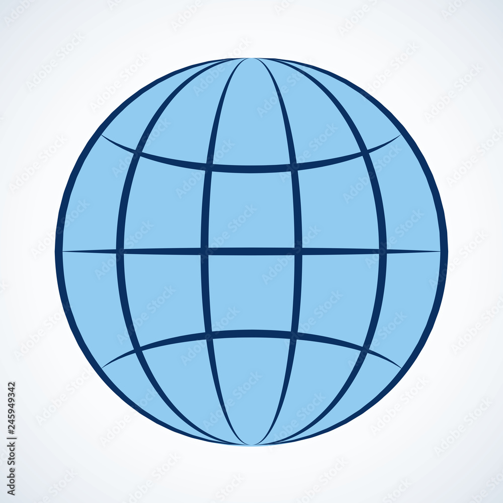 Globe. Vector drawing