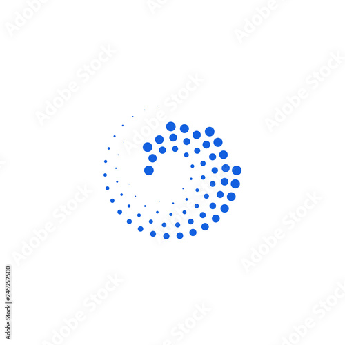 Abstract Halftone Dots Logo