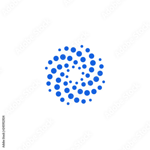 Abstract Halftone Dots Logo