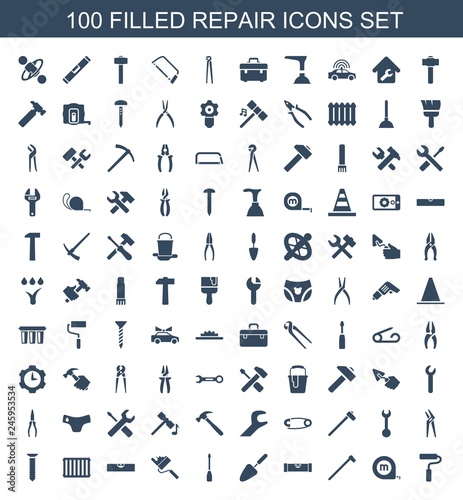 100 repair icons