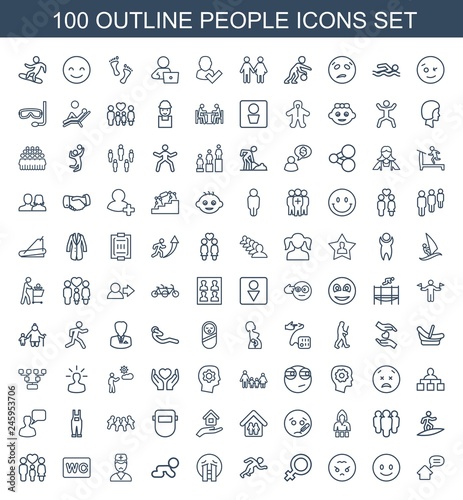 100 people icons