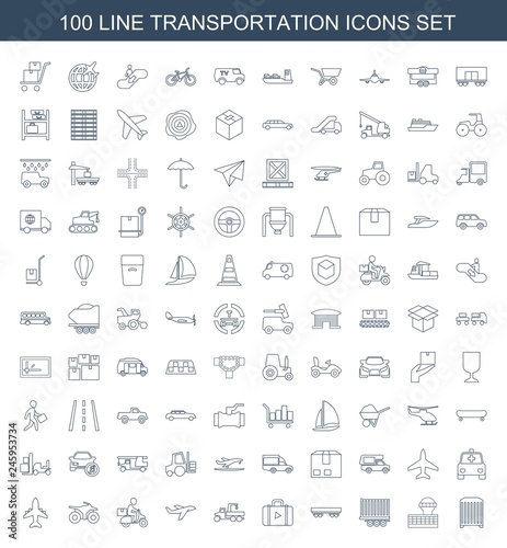 100 transportation icons