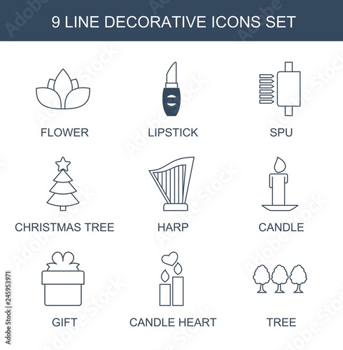 9 decorative icons