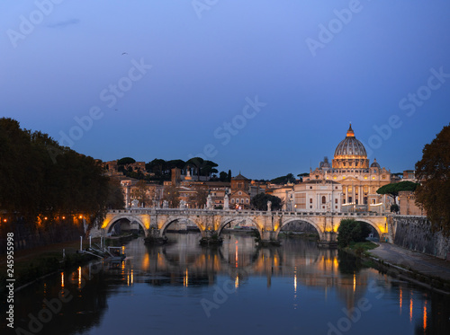 St. Peter's cathedral in sunrise time, Rome, Italy