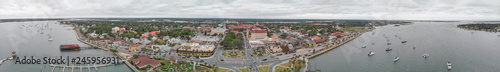 Fototapeta Naklejka Na Ścianę i Meble -  St Augustine aerial panoramic view, Florida