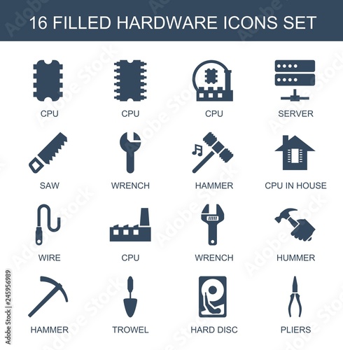 16 hardware icons