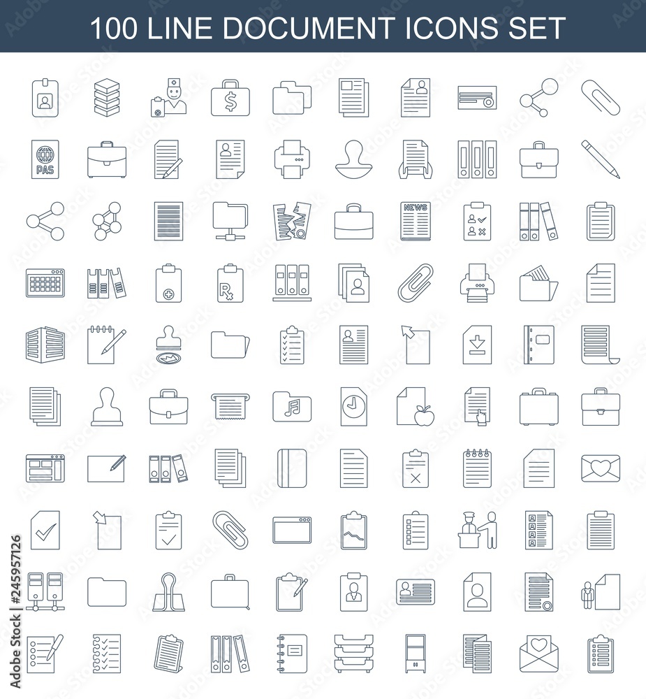 100 document icons 100 document icons