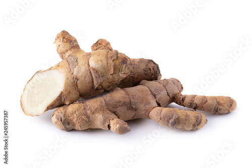 Fototapeta Naklejka Na Ścianę i Meble -  White Turmeric isolated over white backgroun.