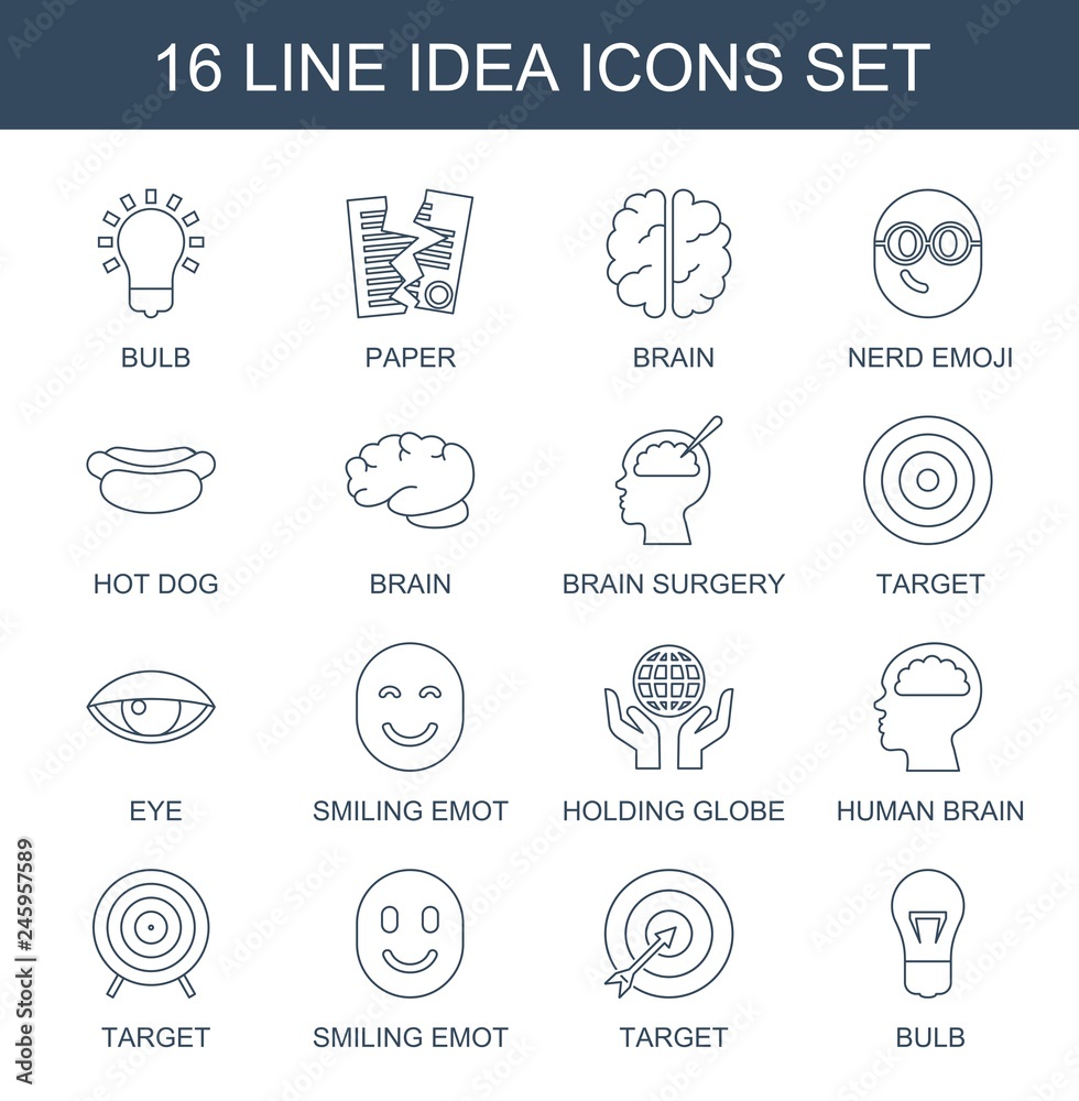 16 idea icons