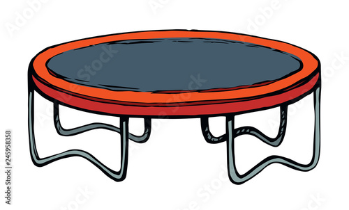 Trampoline. Vector drawing