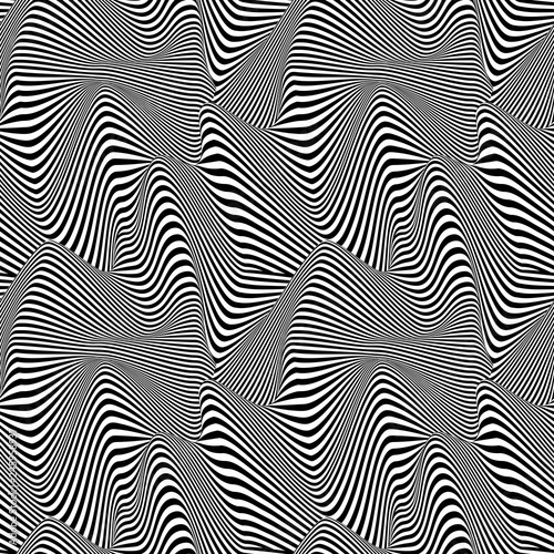 Wallpaper Mural Abstract seamless pattern. Texture. Wavy stripes, lines. 3d .Vector illustration. Torontodigital.ca