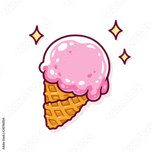 Cartoon ice cream cone
