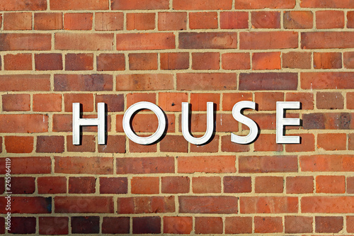 House Letters Brick Wall