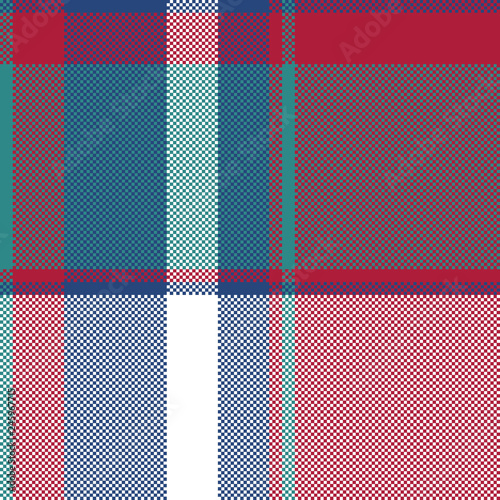 Asimetric check plaid pixel seamless pattern