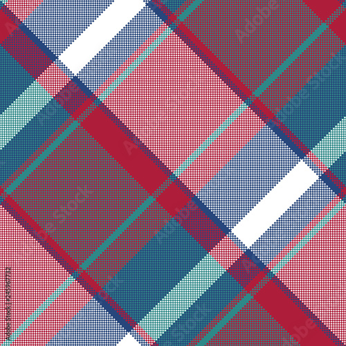 Asimetric check plaid pixel seamless pattern photo