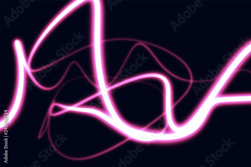 Neon futuristic glow shapes background. Wallpaper with lines. Eps illustration