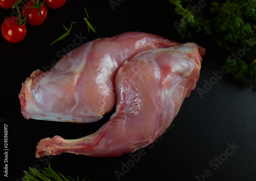 Raw rabbit meat 