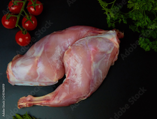 Фотография Raw rabbit meat