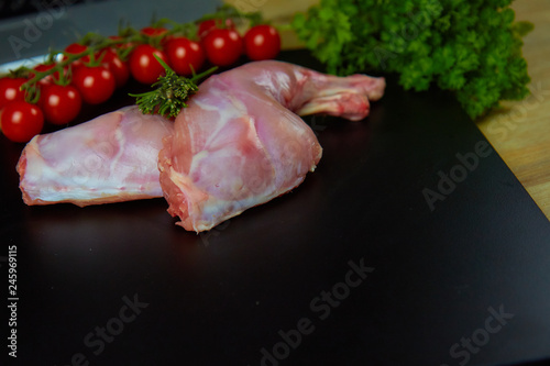 Raw rabbit meat 