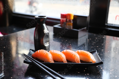 Salmon sushi nigiri 