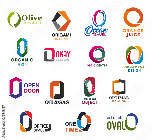 O letter font design, corporate business identity © Vector Tradition