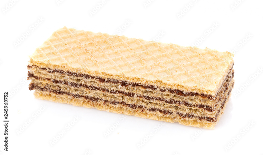 wafers with chocolate isolated on white background wafers with chocolate isolated on white background