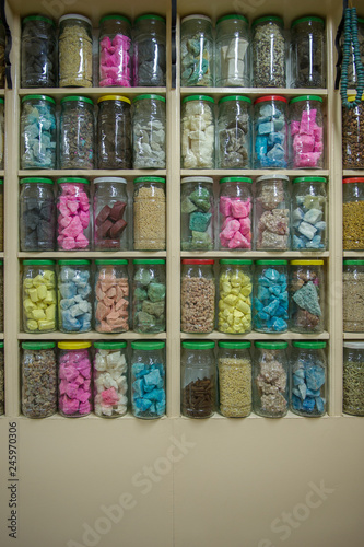 glass bottles