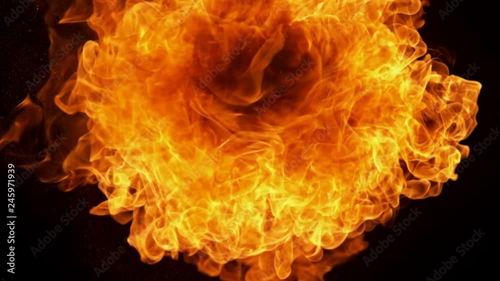 Fire explosion shooting with high speed camera at 1000fps,
