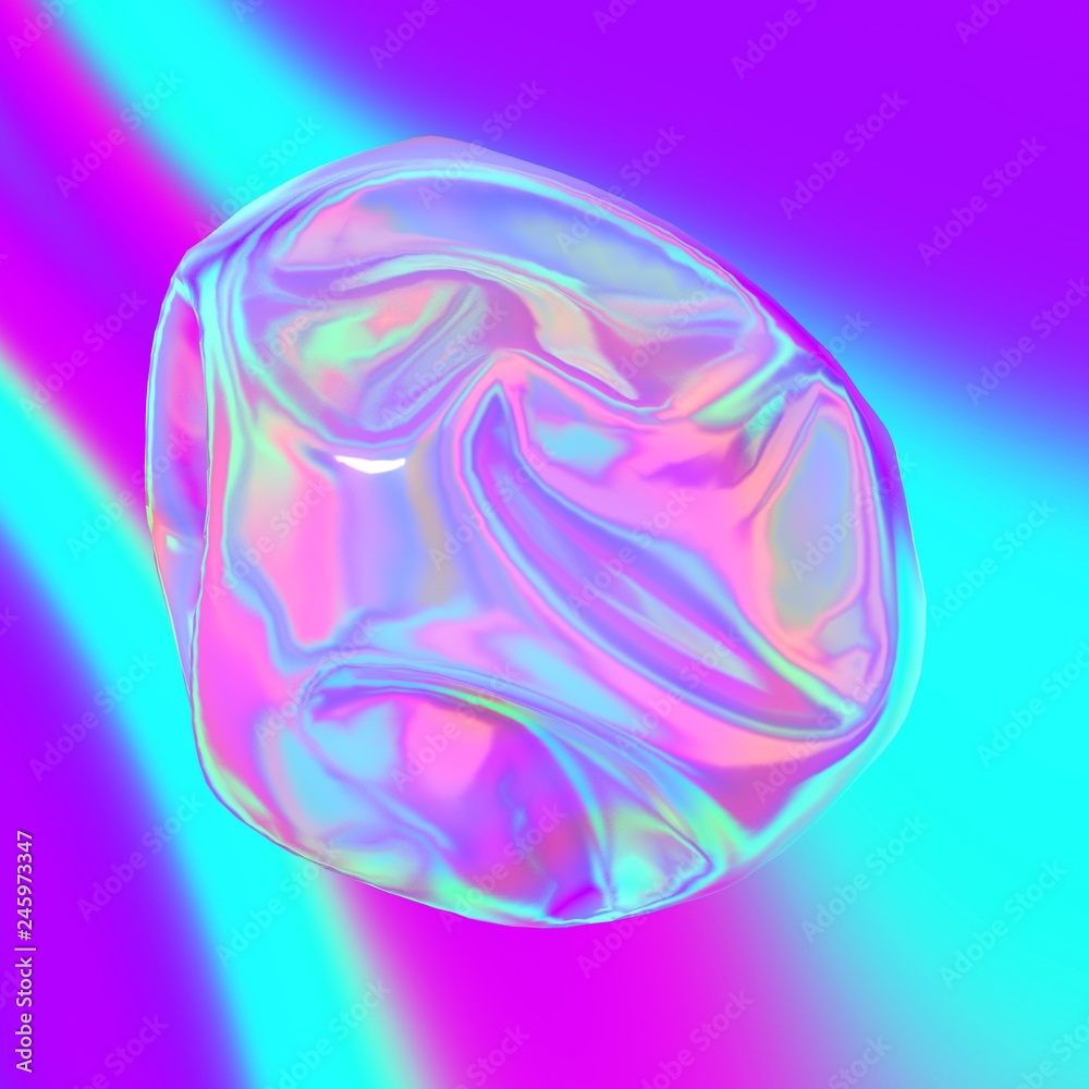 Holographic abstract shape. It can be used for posters, cards, flyers, brochures, magazines and any kind of cover Holographic abstract shape. It can be used for posters, cards, flyers, brochures, magazines and any kind of cover