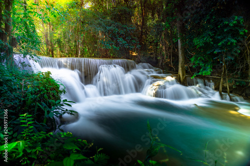 Landscape beautiful of waterfall in the rainforest.