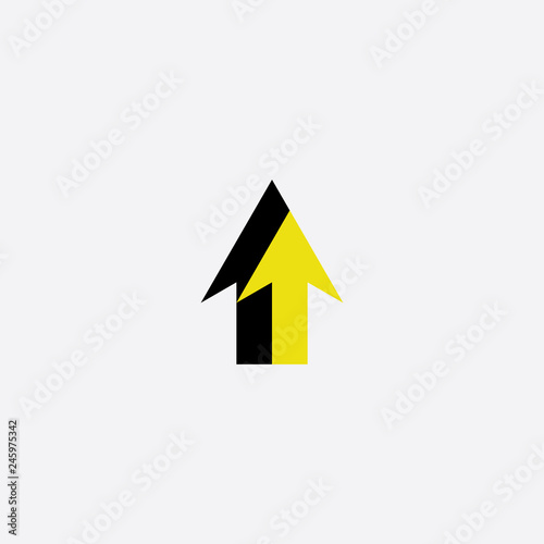 black yellow arrow logo symbol vector sign