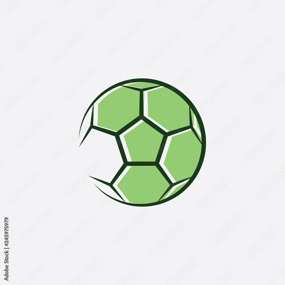 Obraz premium football logo green soccer icon