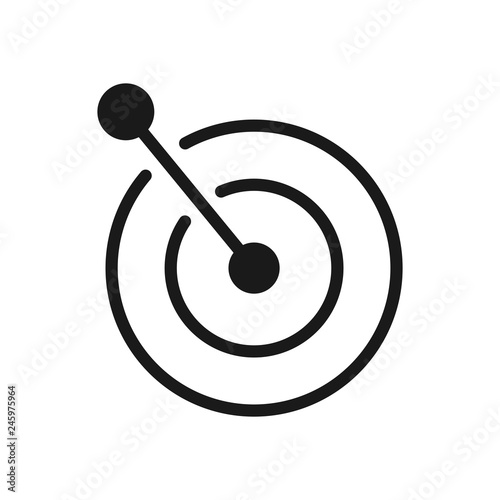 Target. Minimal thin line web icon. Simple vector illustration outline.