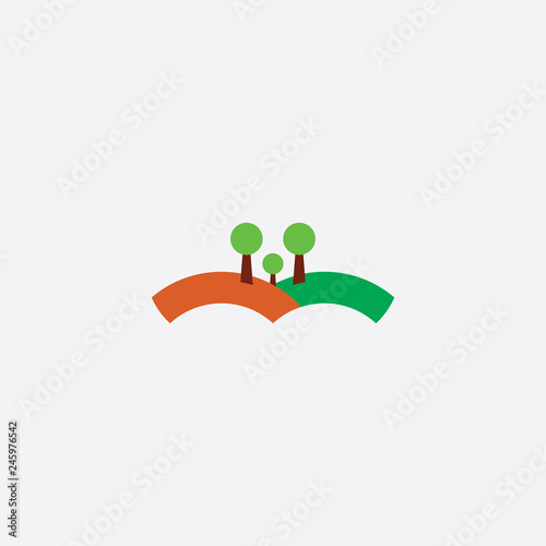 landscape logo icon illustration