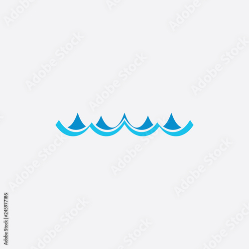 ocean water waves icon vector symbol