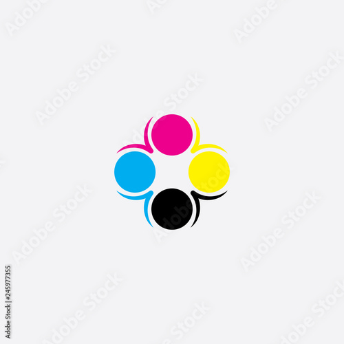 print mark icon logo cmyk symbol