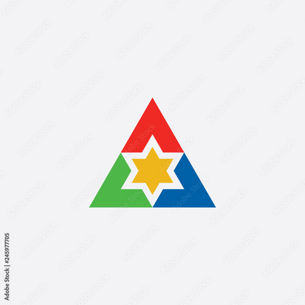 star in triangle vector logo symbol icon element star in triangle vector logo symbol icon element