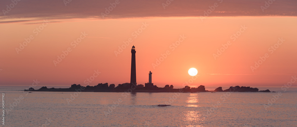 France, Brittany, Department Finistere, Ile Vierge, Lighthouses