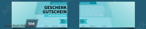 geometrisch gestalteter Gutschein
