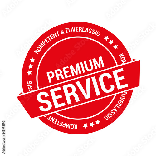 rotes Siegel für Premium Service